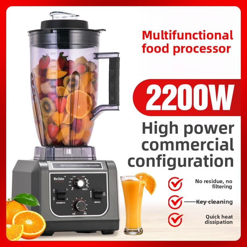 Cross-border Export Blender Commercial 6L Large Capacity High Power Smoothie Maker Juicer Food Processor