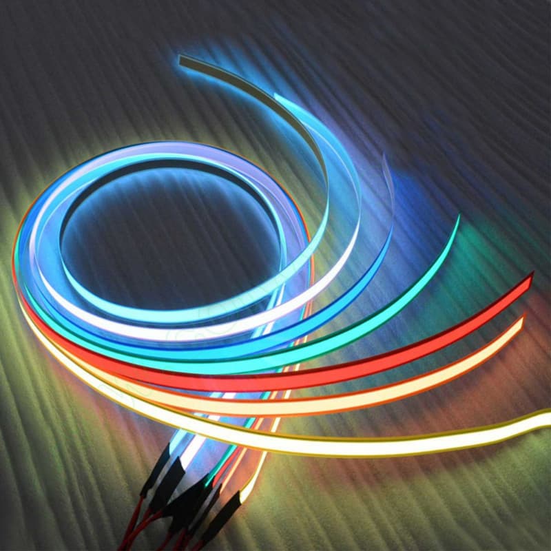 Car EL Light Strip, Ultra-Thin Light Bar, 12V Battery EL Light Sheet, EL Tape, EL Wire