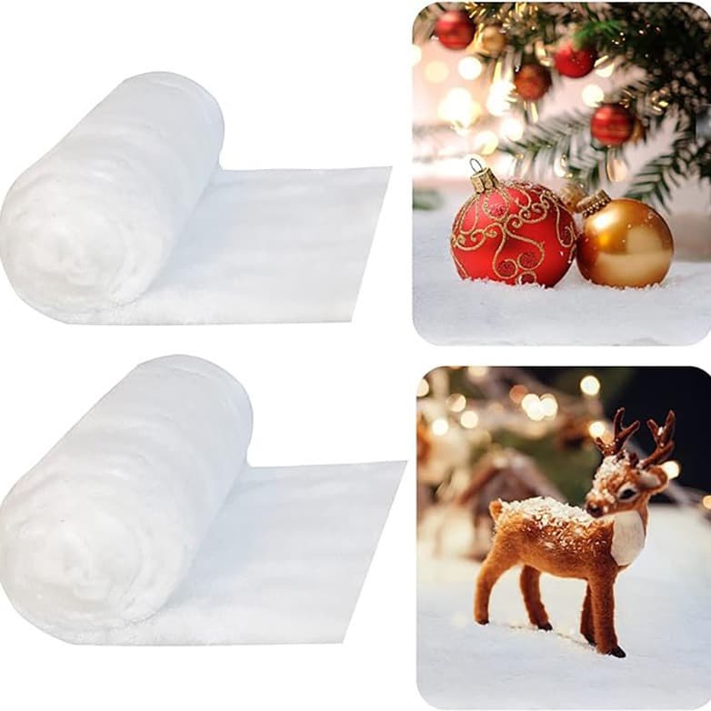 Amazon Cross-border 90*240CM Christmas Snow Ground Cotton, Snow Scene Decoration Cotton, Simulated Snow Ground Cotton, Regular Thickness