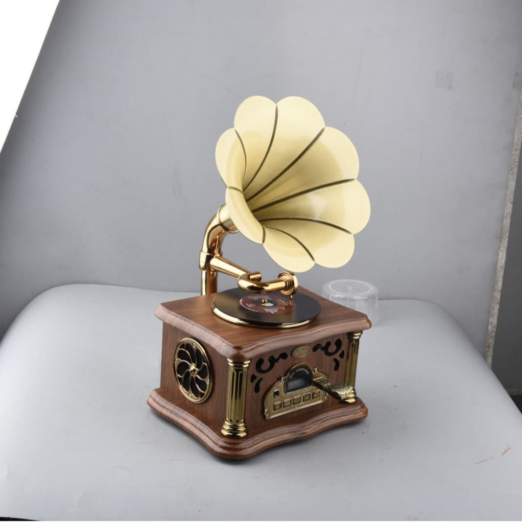 Live Broadcast Exclusive: Rechargeable Audio Record Player, Vintage-Style Gramophone, Retro Bluetooth Mini Speaker, Mini Stereo