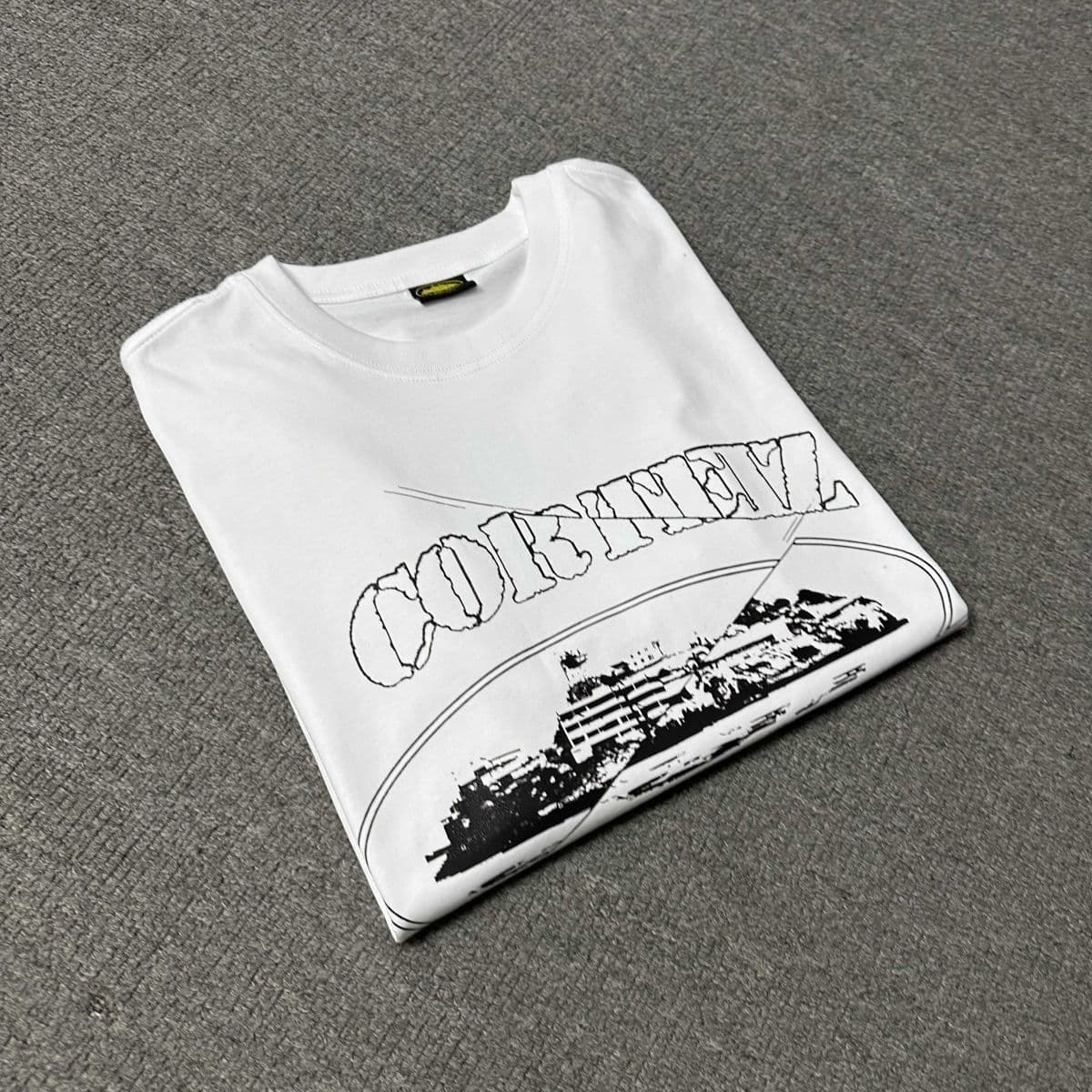 Retro American Ninja Print White Short Sleeve T-Shirt Unisex Loose Fit round Neck Casual Summer Top for Youth And Adults