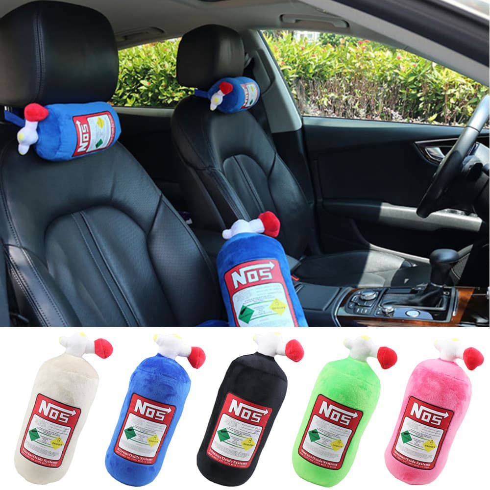 Car Seat NOS Headrest Neck Pillow JDM Style Nitrogen Bottle Creative Headrest Lumbar Pillow Cushion