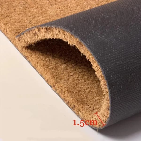 Outdoor floor mat, door mat, natural coconut palm floor mat, door mat, coconut fiber non-slip PVC backing, one piece customized
