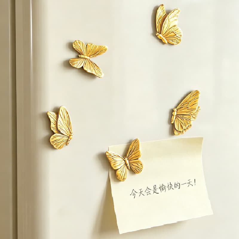Cross-border dropshipping European and American style butterfly refrigerator magnets three-dimensional animal magnets resin craft home accessories DIY accessories