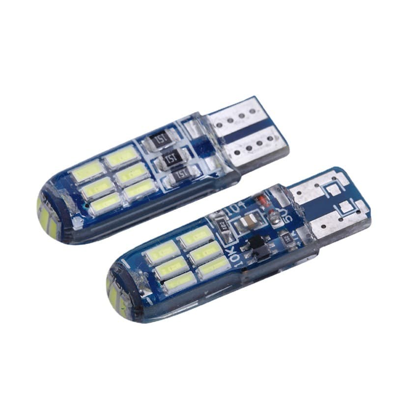 Car LED width light T10 4014 15SMD silicone high-brightness width light license plate light modified car light