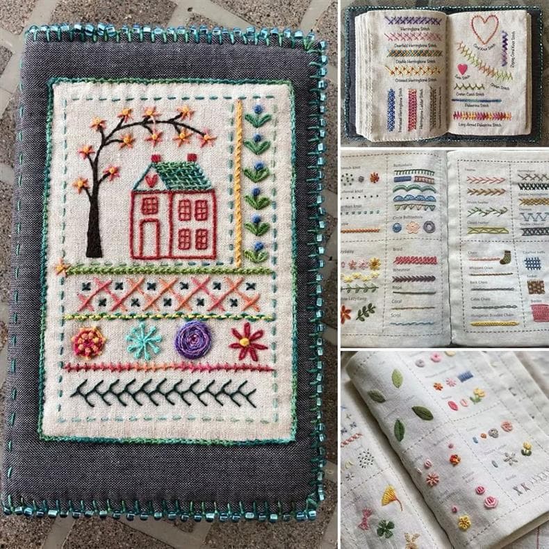 New cross-border product: Stitch Book, a needlework book, a linen DIY needlework book, and an embroidery bag.