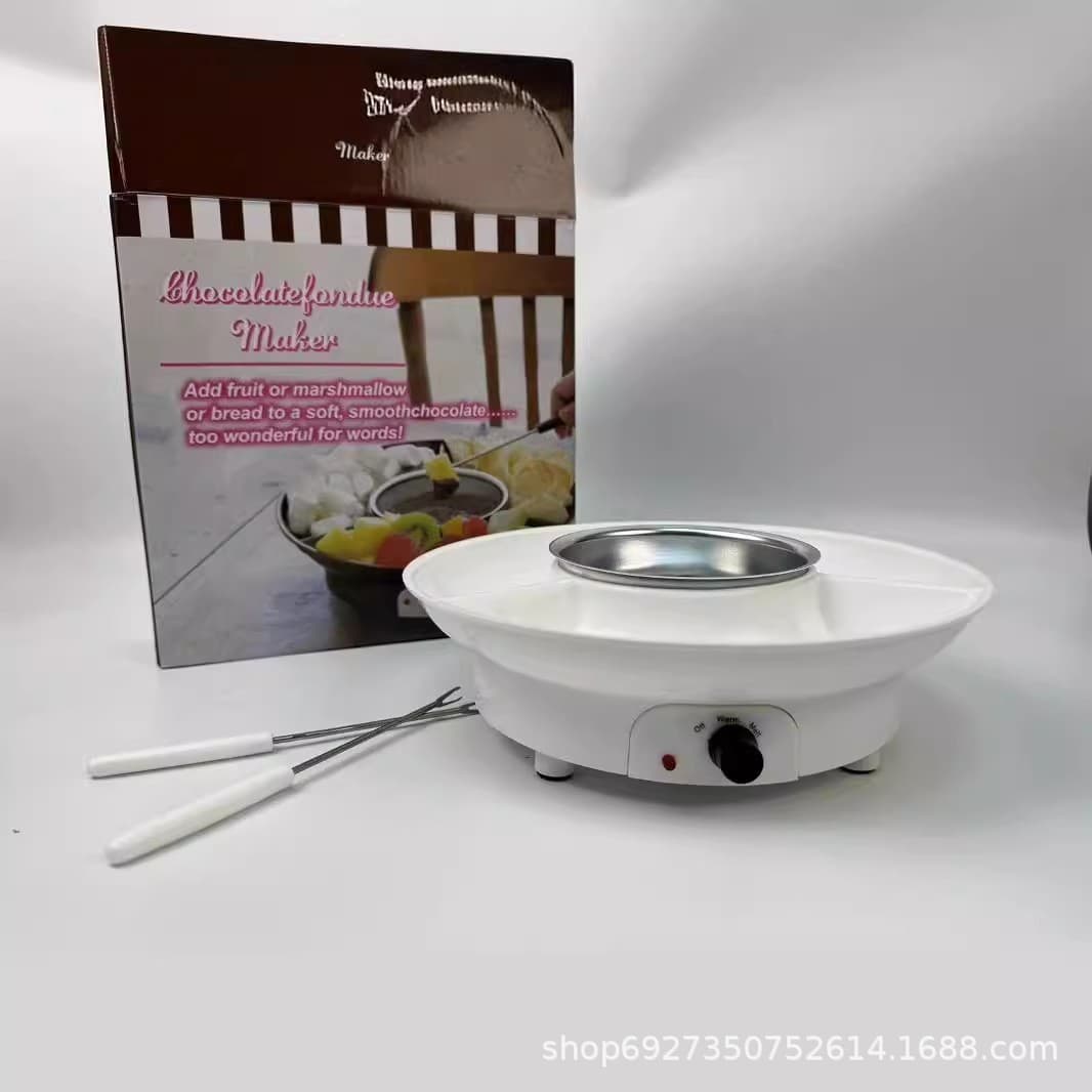 Heated Chocolate Fondue Pot Set, Home Mini Hot Pot, Chocolate Melting Pot with Auto Heating and Constant Temperature