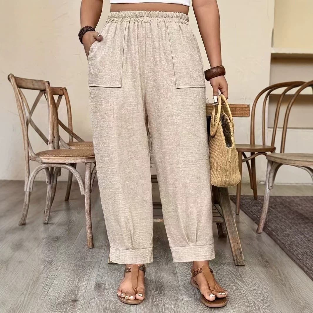 2026 summer hot cross-border European and American clothing Amazon independent station new casual large size loose carrot pants