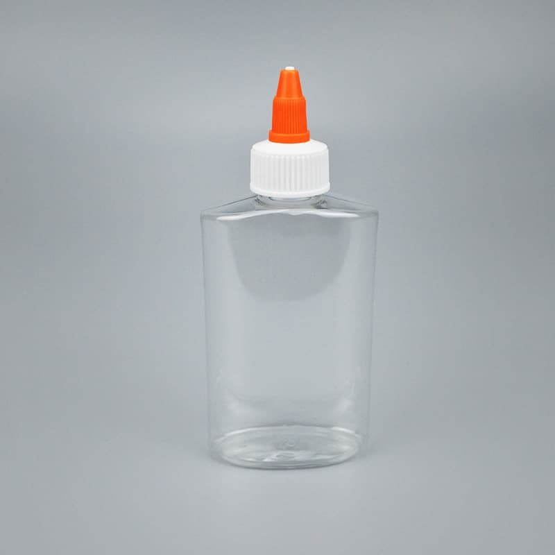 Factory Direct PET Transparent Glue Bottle 150ml Flat Bottle, Nozzle Bottle, Paint and Coating Squeeze Bottle