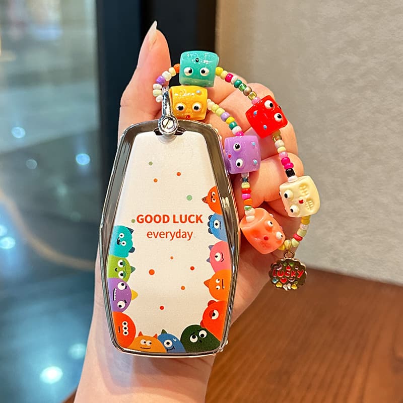 Geely TPU Key Case Cover for Emgrand GS, Cartoon Monster Pattern, for Xingrui/Bin Yue/Bo Yue, with Clip