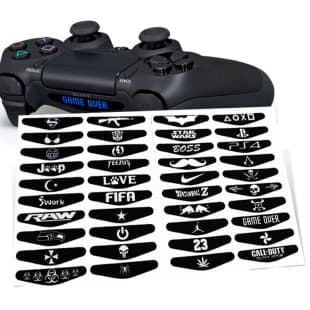 PS4 Controller Sticker Custom Light Sticker Controller Glow Sticker Glow Cover Sticker LED Light Sticker PS4 Light Sticker