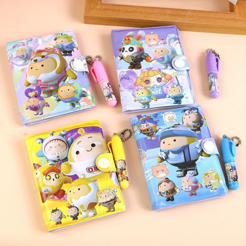Cartoon Eggy Party Kids Cute Notebook Biology Corner Notebook Ballpoint Pen Set Student Gift Prize