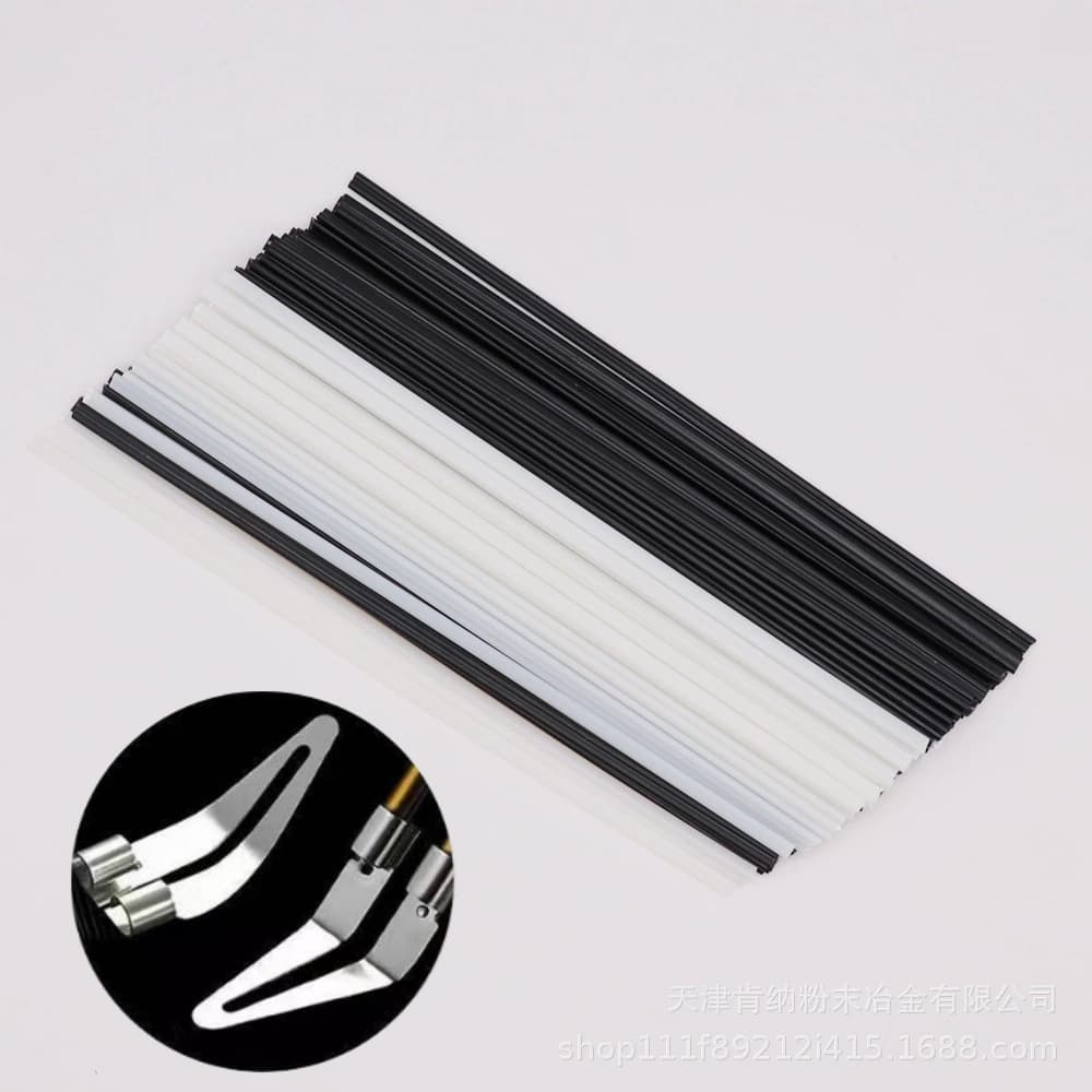 Cross-border black/white 20 cm car bumper repair tool PP plastic welding rod repair kit welding