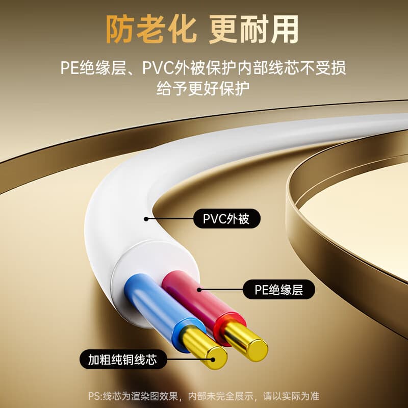 Biyazi 2-Core Pure Copper Telephone Cable RJ11 for Engineering and Home Installation, Suitable for Desk Phone Connection