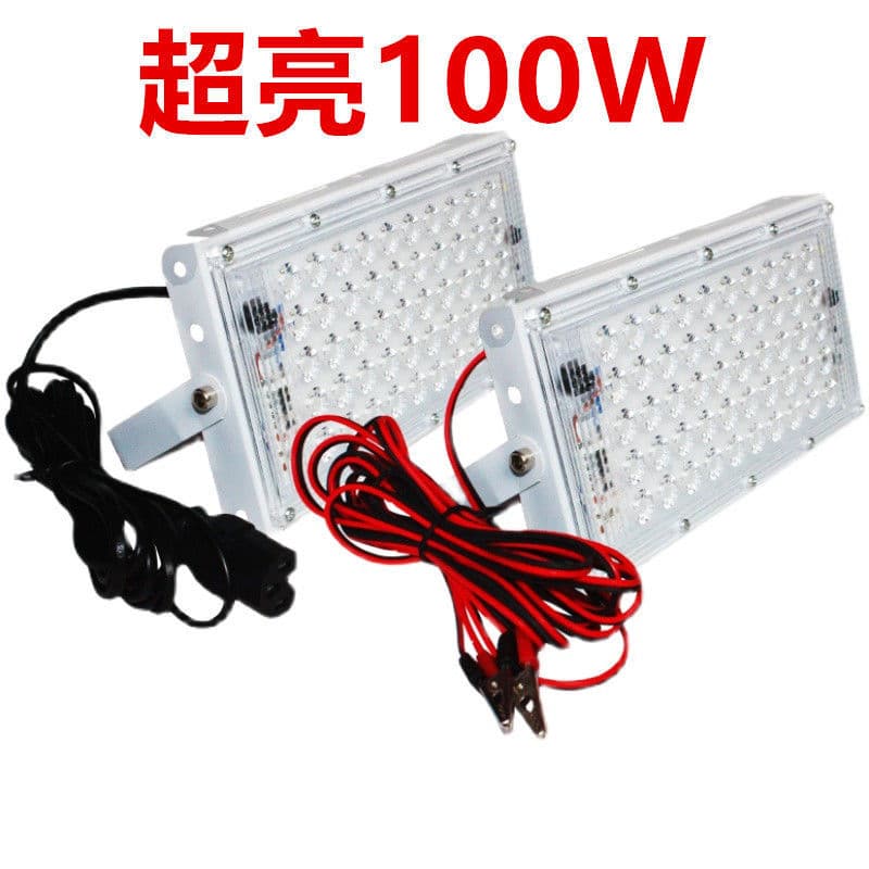12V LED stall light specifically for night markets and tricycle vending, compatible with 12-volt batteries.