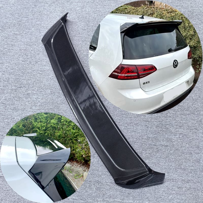 Suitable for 2014-2020 Volkswagen Golf 7/7.5 GTI/GTD/GTE/R carbon fiber pattern spoiler top wing