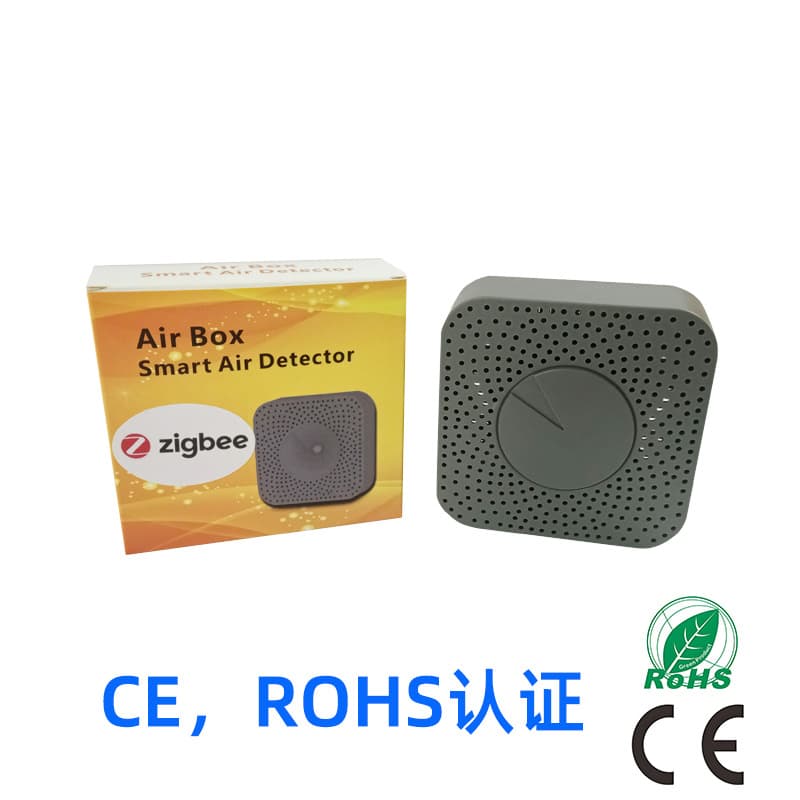 Zigbee Smart Air Box Painting Five-in-one Temperature Humidity Air Quality Monitor For Home Environment