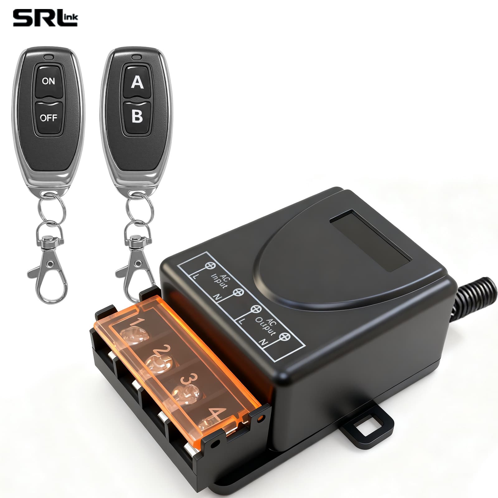 220V Wireless Remote Control Switch One-to-Two Remote Controller and Receiver