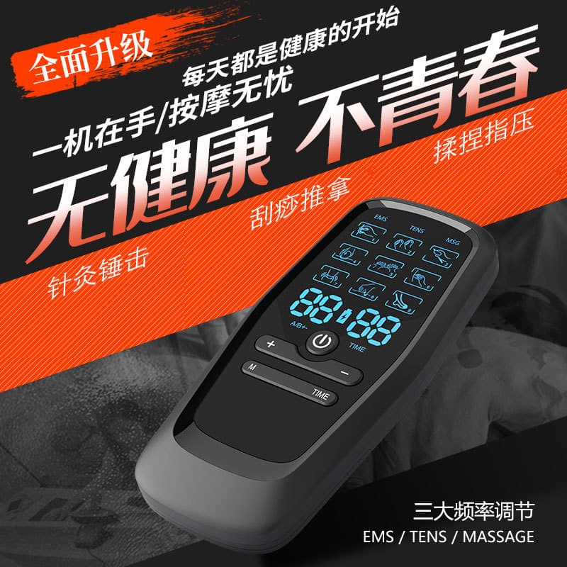 Rechargeable Dual Output 858 Massager TENS/EMS New Smart Model