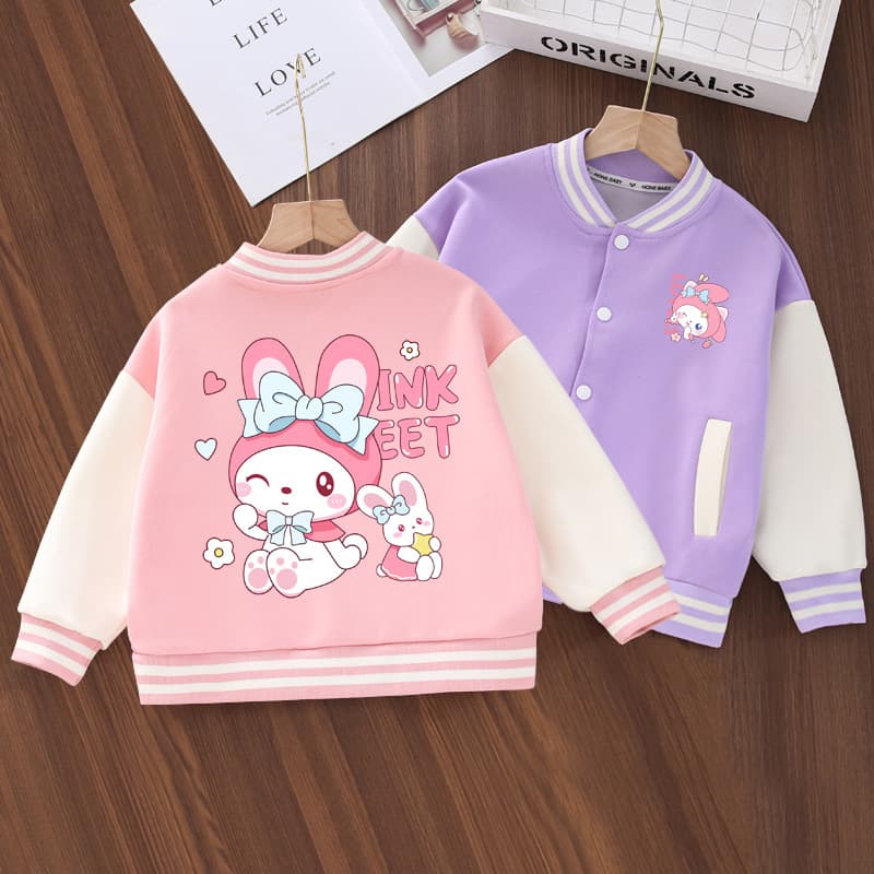 Girls' Baseball Jacket Spring Autumn Sportswear Top Baby Spring Clothes Little Girl Kids' Wear