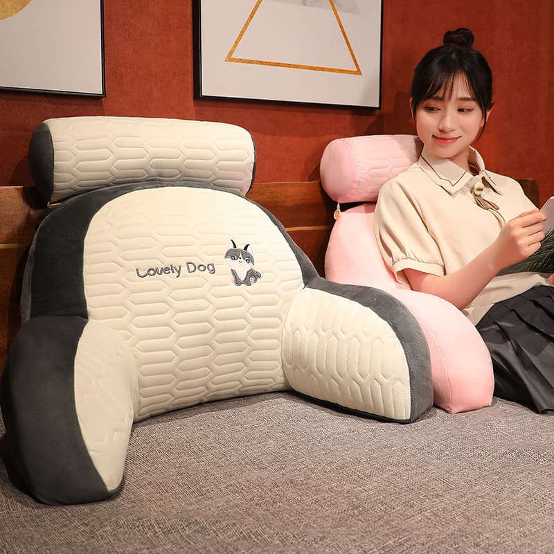 Ice Silk Latex Bedside Cushion Soft Bag Waist Pillow Student Dormitory Reading Large Backrest Seat Waist Removable and Washable