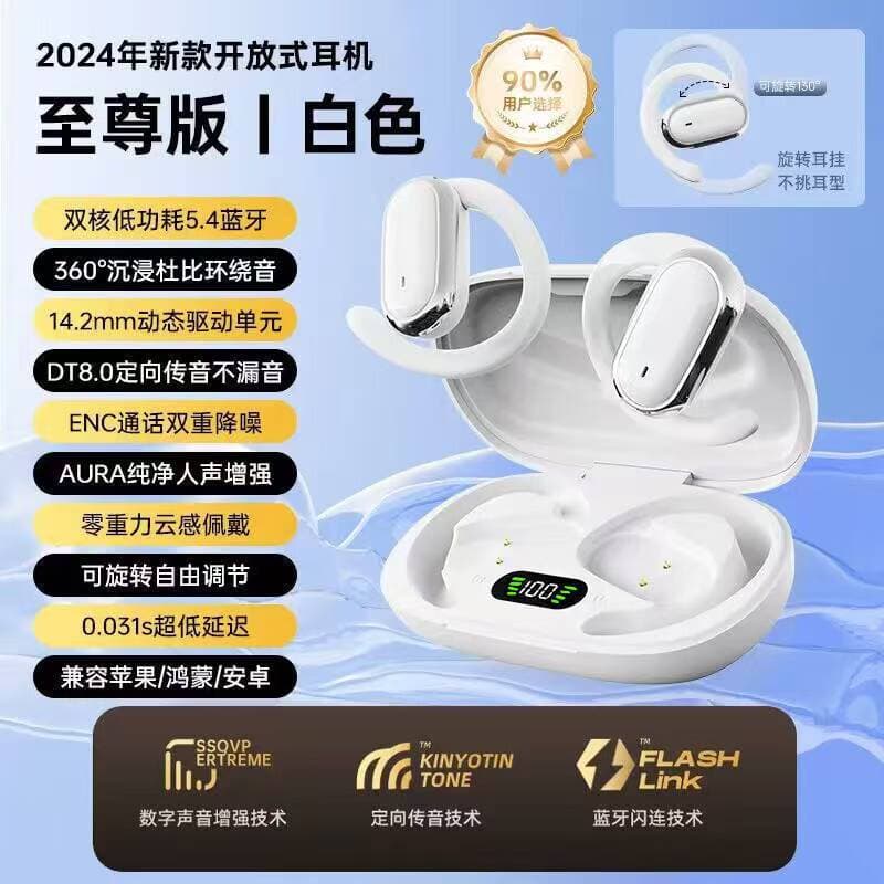 Cross-border Bluetooth X96 Earhook High-Quality 5.4 True Wireless Long Battery Life Private Mold Universal Headphones for Computers, Type-C