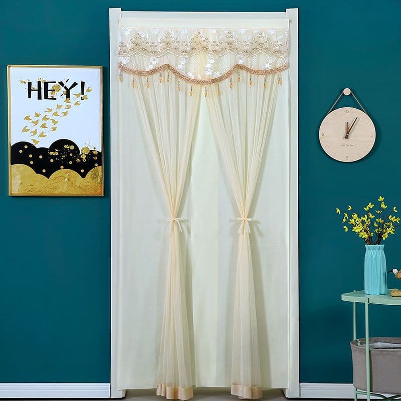 No Drill Mosquito Curtain with Free Rod, 2023 Summer Hanging Double-Layer Privacy Partition for Bedrooms