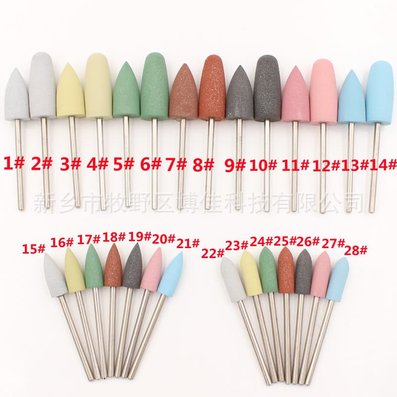 Silicone grinding head Dental polishing head Rubber grinding head Jade grinding Nail polishing head One piece