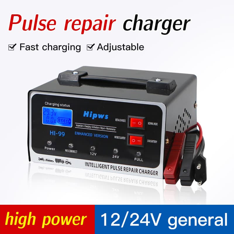 Car Battery Charger 12V24V Auto Stop Full Automatic Intelligent High-Power Charger Factory Wholesale