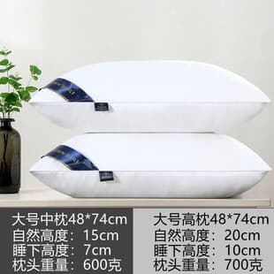 Hotel Same Style Pillow Pair with Pillowcase Hotel Pillow Core Neck Protection Household Pillow Core Nap Pillow Down Feather Pillow