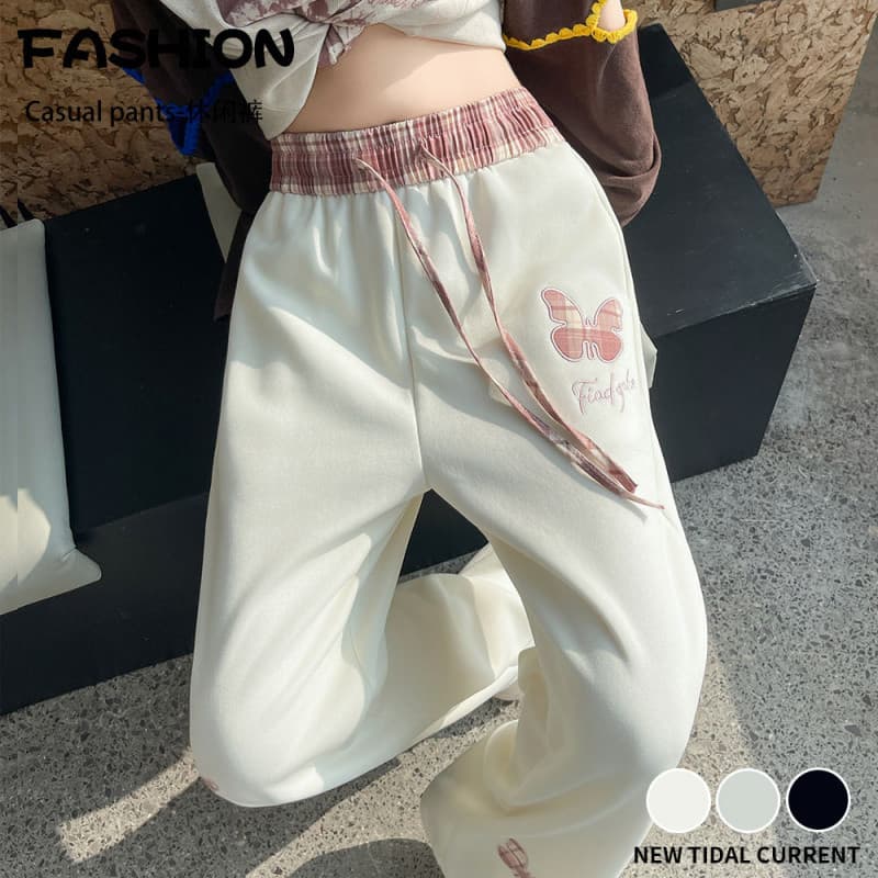 In-Stock 2026 Spring/Summer New Style Lazy Style Cartoon Print Wide-Leg Long Pants for Women, Casual Slimming Versatile Sports Sweatpants