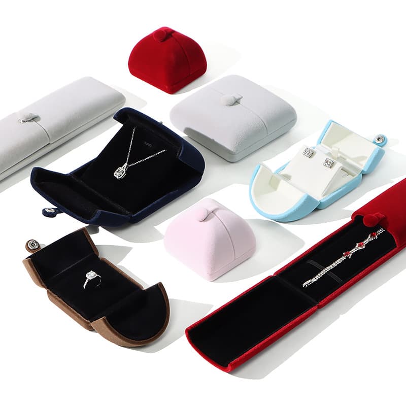 Premium Korean Velvet Double-Open Jewelry Box for Rings, Pendants, Necklaces, Bracelets, Pearl Storage