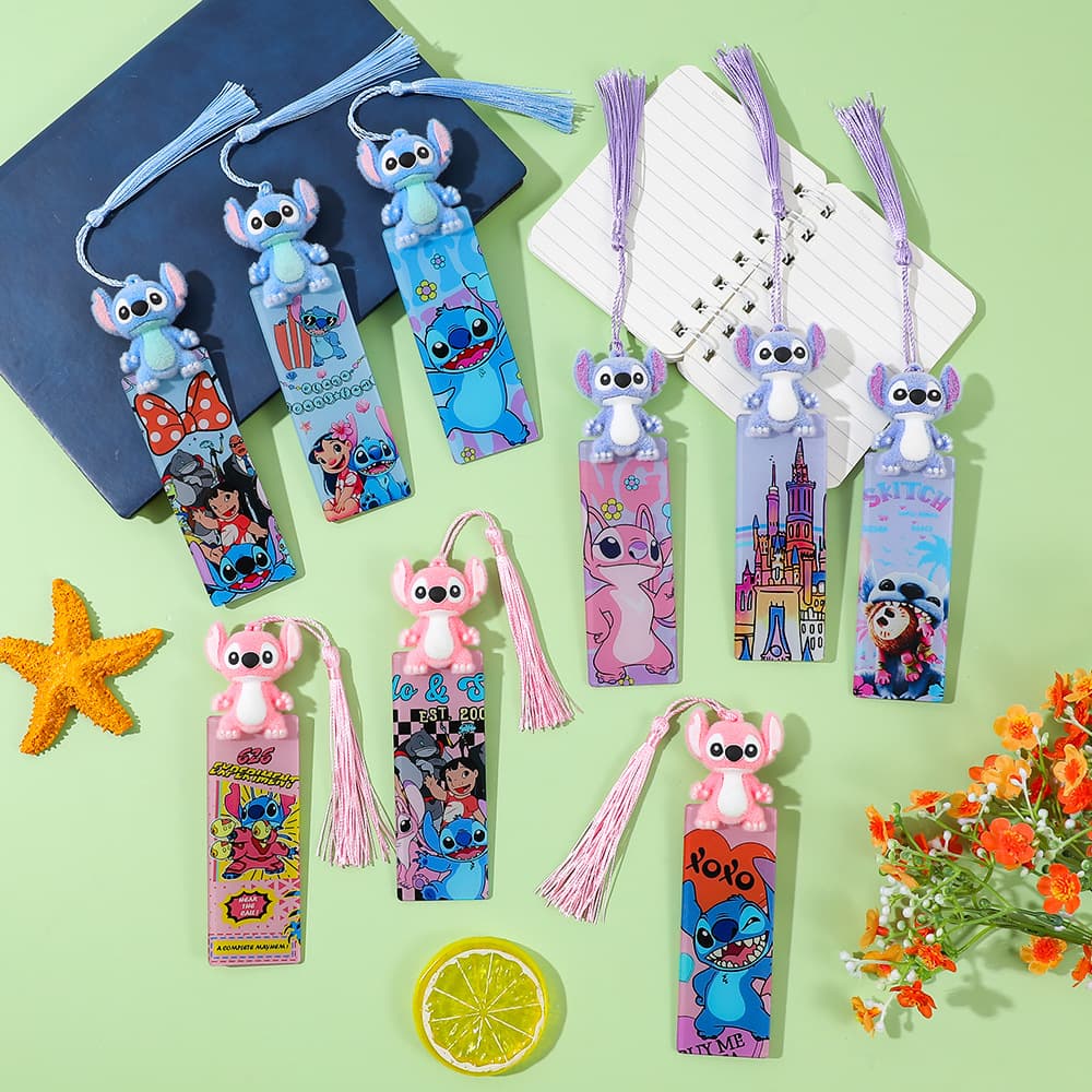 Creative Tassel Bookmark Cute Cartoon PP Bookmark Clip Fresh Student Book Clip Stitch Bookmark Wholesale