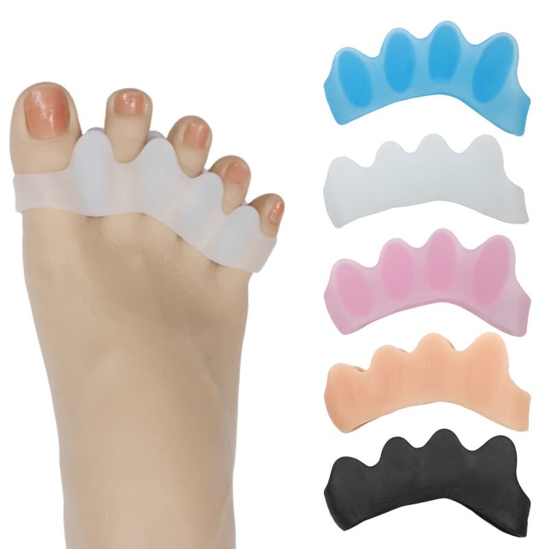 Cross-border best-selling five-hole toe separation corrector for bunions, unisex toe straightening device, toe separator