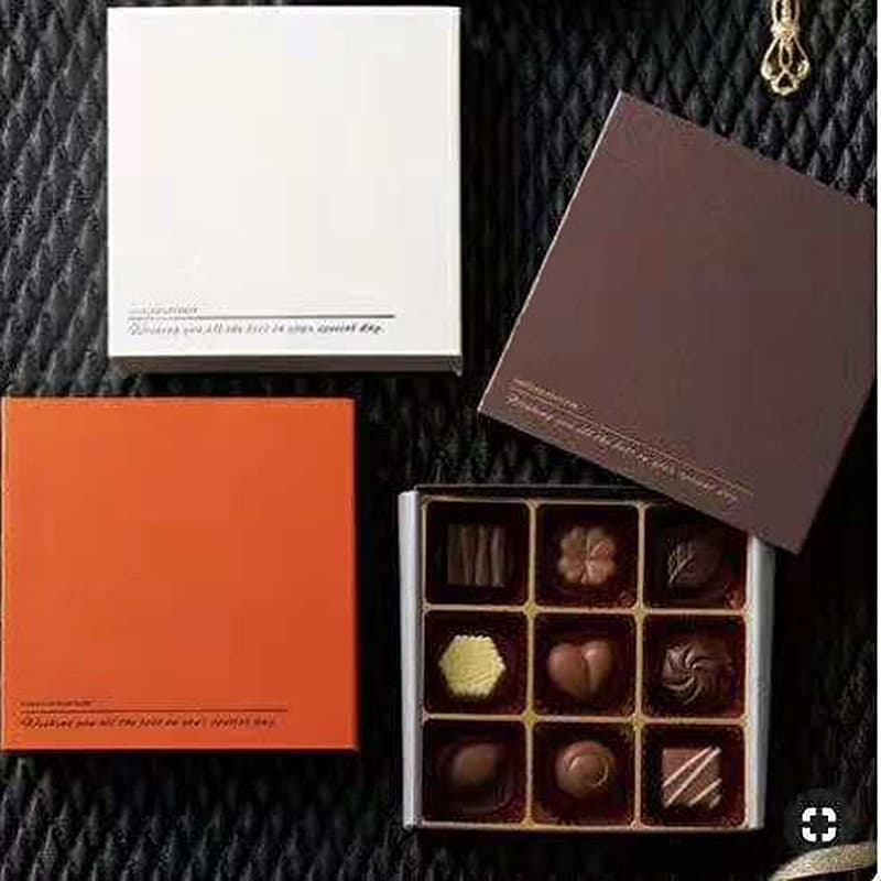 Valentine's Day Raw Chocolate Gift Box Packaging Box Wholesale Box Gift Box Handmade No-Fold Hard Box