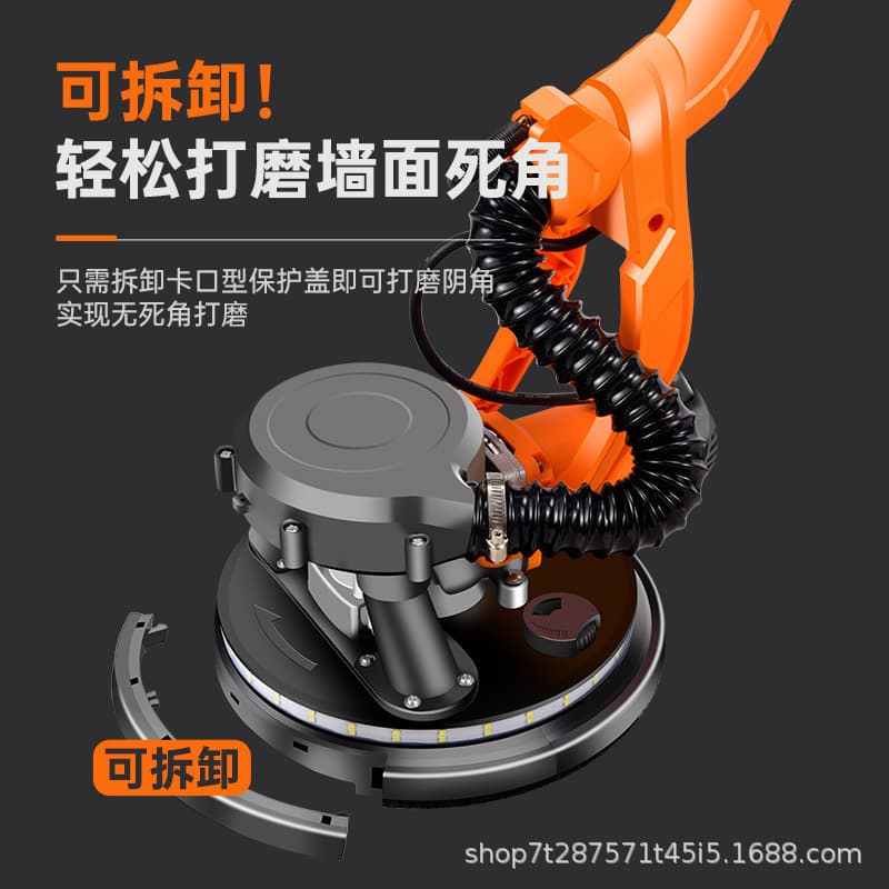 Wall Sander with Light, Ultra-Light Self-Suction Dustless Drywall Sander with Sandpaper Belt