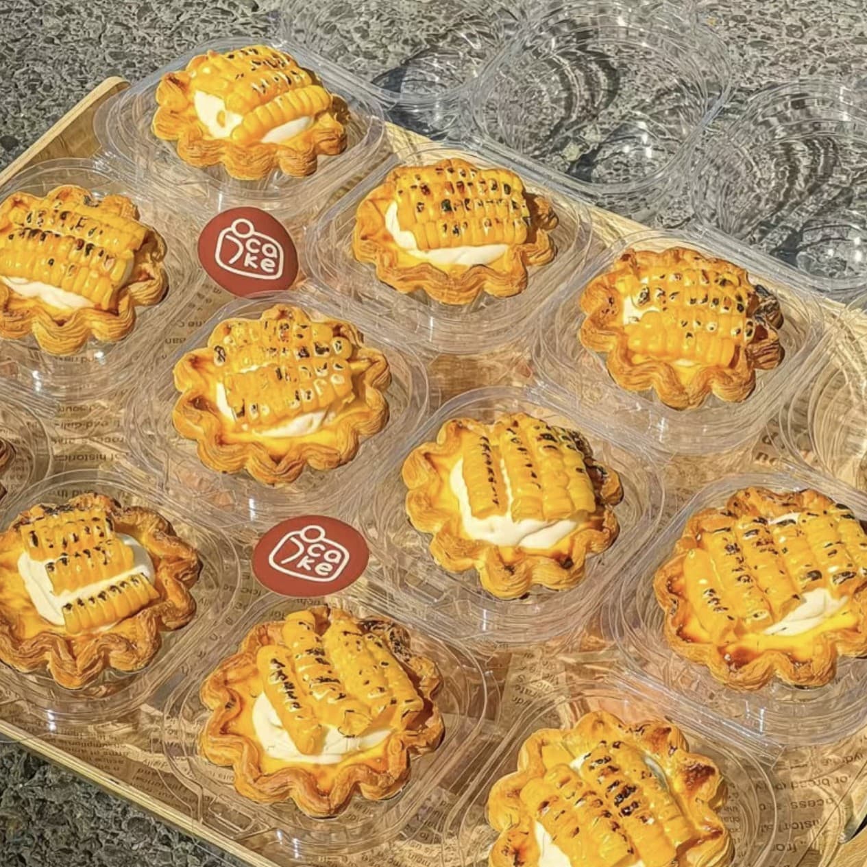 Sunshine Egg Tart Cupcake Packaging Box, Transparent Single/Two-Piece Cup Cake Dessert Box Packaging Box