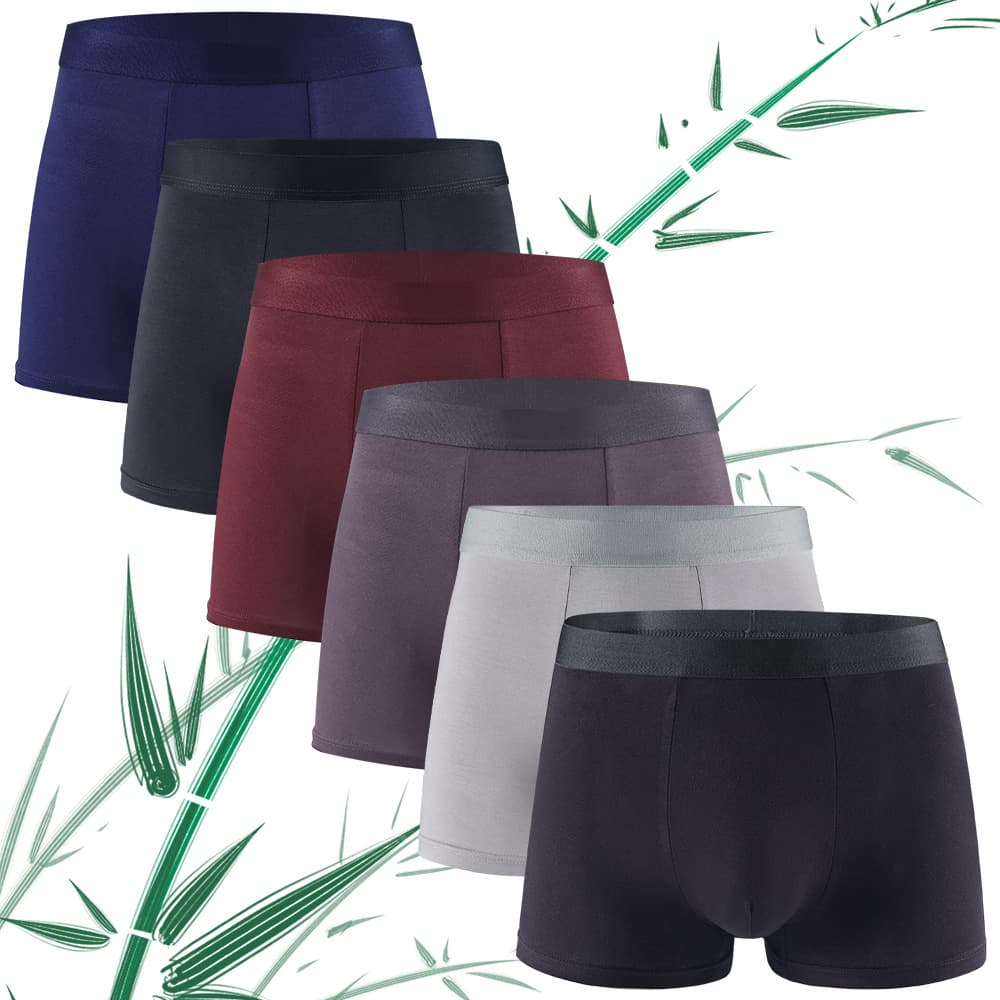 Bamboo Fiber Men's Underwear, Solid Color, Simple, Multi-Color, Cross-Border Trade, Amazon Bestseller, Factory Direct Supply