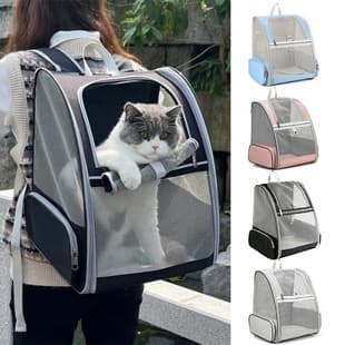 Large New Cat Carrier, Home Pet Bag with Mesh Ventilation, E-commerce Cat Backpack, Pet Backpack