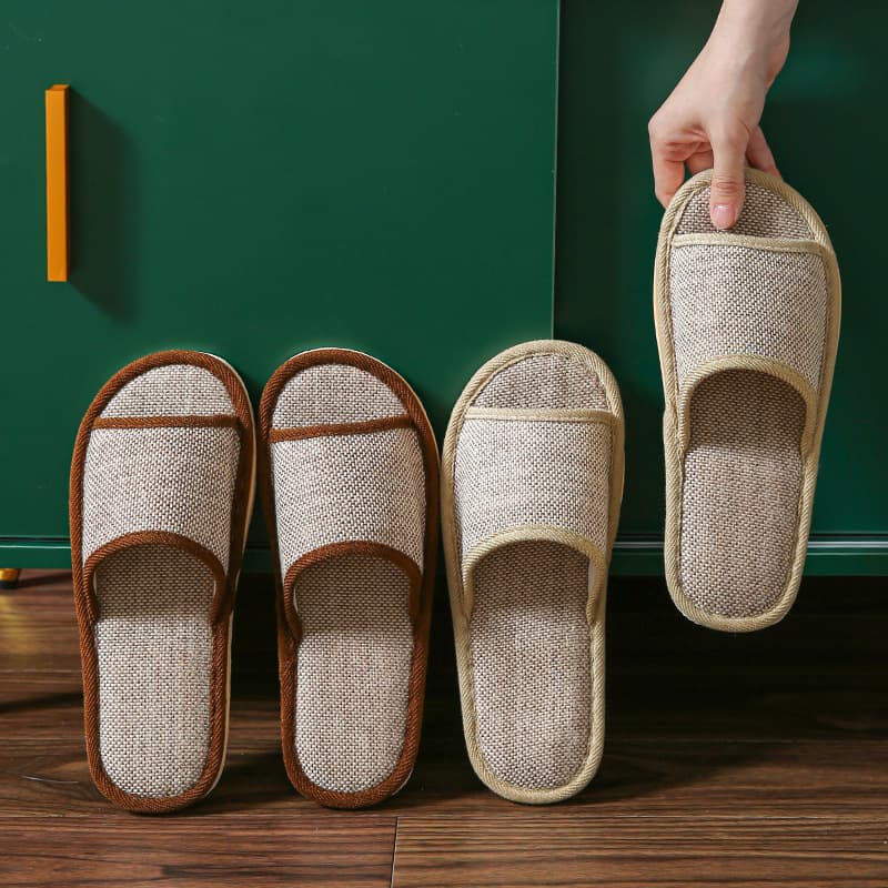 Summer Linen Slippers Indoor Wooden Floor Men's Women's Home Use Cool Slippers Daily Special Price