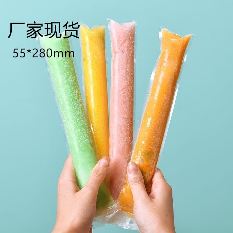 Factory stock crushed ice bags, DIY ice pop bags, ice cream freeze bags, 100 pieces/bundle