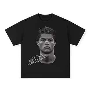Men's T-Shirt Cristiano Ronaldo American Street Style Retro Printed Short Sleeve Tee for Men and Women