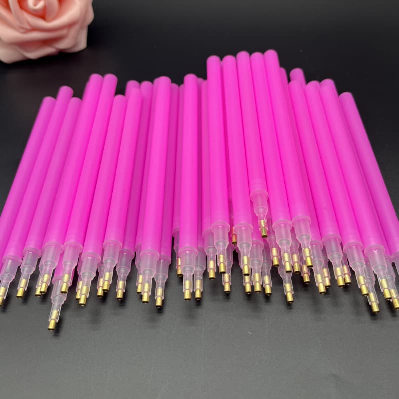 Diamond Painting Correction Pen, Dotting Tool Clay, Three-Head Dotting Pen, Diamond Embroidery Dotting Rod, Rose Red and Blue Dotting Pen