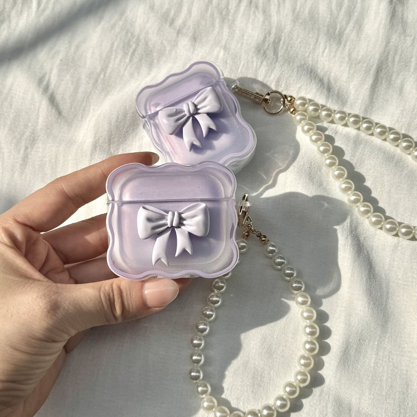 Compatible with Apple AirPods Pro 2 Wave Gradient Bow Earphone Case for AirPods 4 3 Protective Cover
