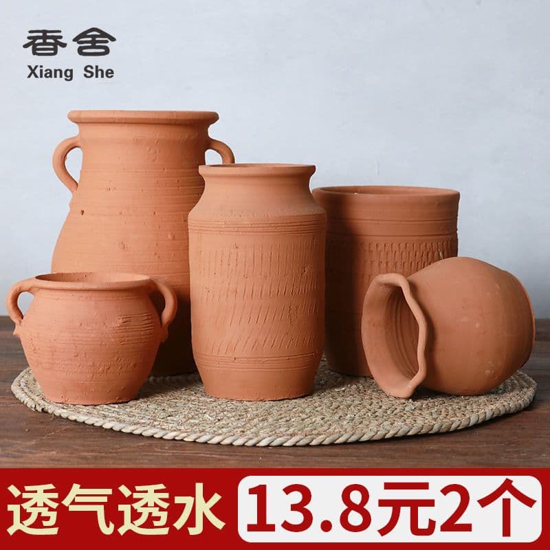 Big Sale Special Price Red Pottery Flower Pot Stoneware Vase Succulent Flower Pot Plant Green Plant Breathable Unglazed Clay Pot Mud Pot