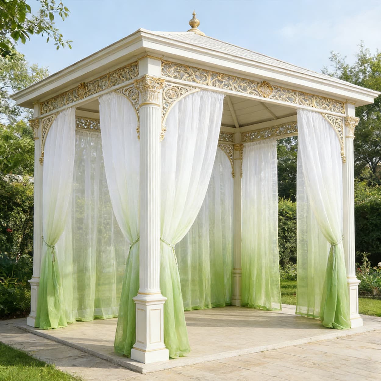 Outdoor Balcony Terrace Single Color Gradient Mosquito-Proof Sun Shade Curtain Bedroom Living Room Partition Decorative Curtain Stock Cross-Border