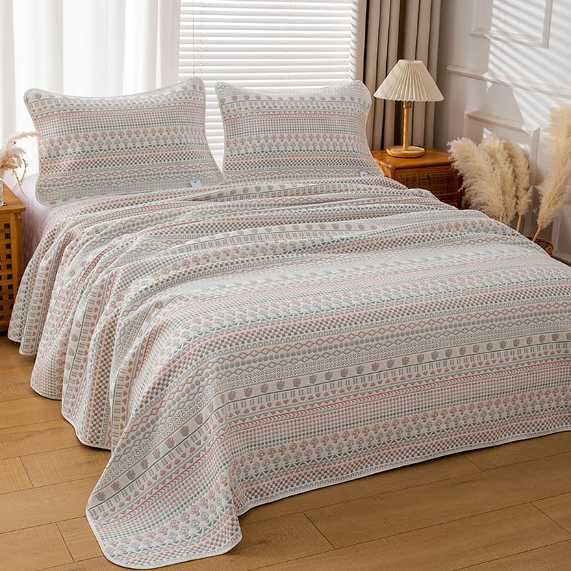 Wholesale Six-Layer Gauze Soft Sheet Adult Bedspread Gauze Bed Cover Machine Washable Cotton Breathable Soft Cooling Mattress Sheet