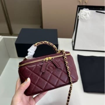 Lamb Skin Small Fragrant Style Diamond Quilted Chain Bag Trendy High-End Fashion Summer Mini Box Bag Genuine Leather Crossbody Small Square Bag