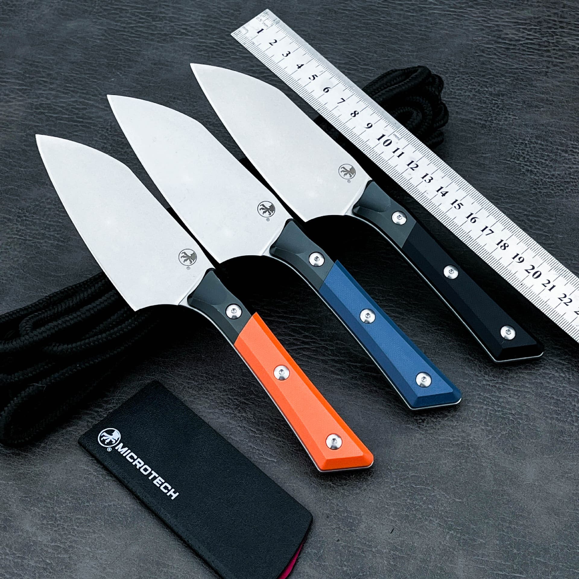 Cross-border hot-selling micro-tech kitchen knife D2 steel high-strength exquisite craft knife outdoor knife outdoor camping survival knife