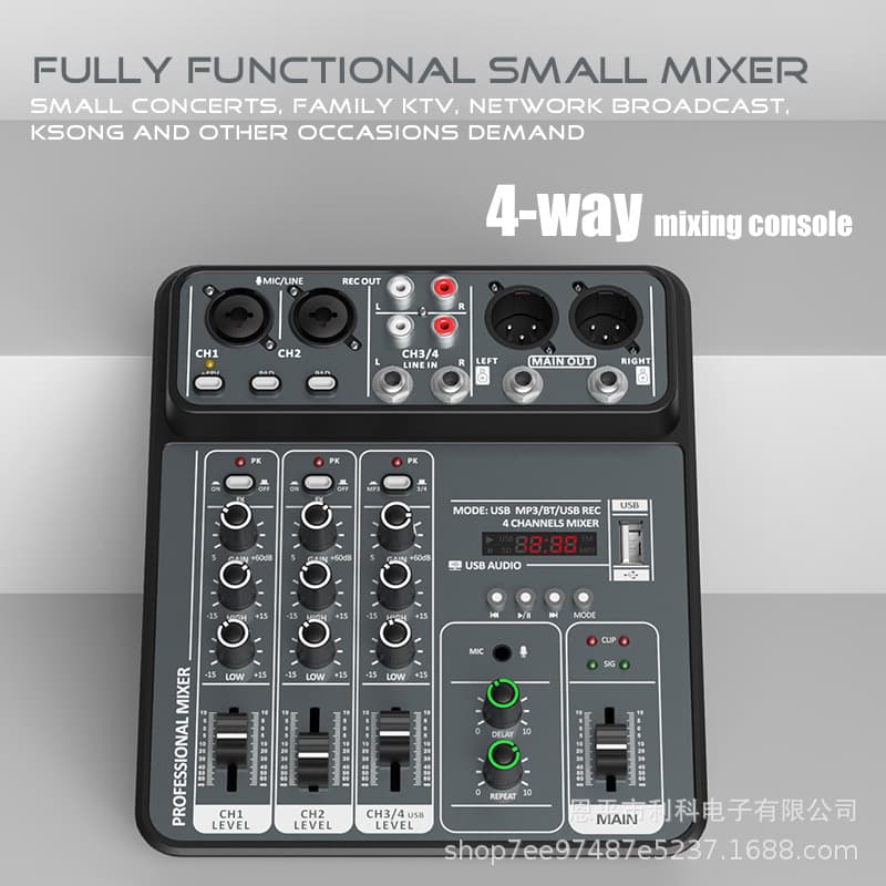 Factory Direct Sales Private Model A-4 Computer Recording Small 4-Channel Mixer Professional Mixer